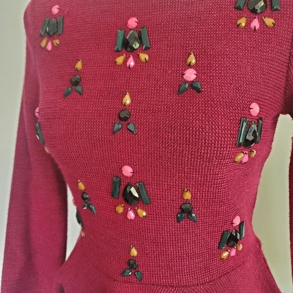Dolce Vita Beaded Peplum Sweater - Picture 3 of 8